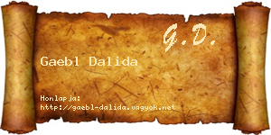 Gaebl Dalida névjegykártya